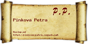 Pinkova Petra névjegykártya
